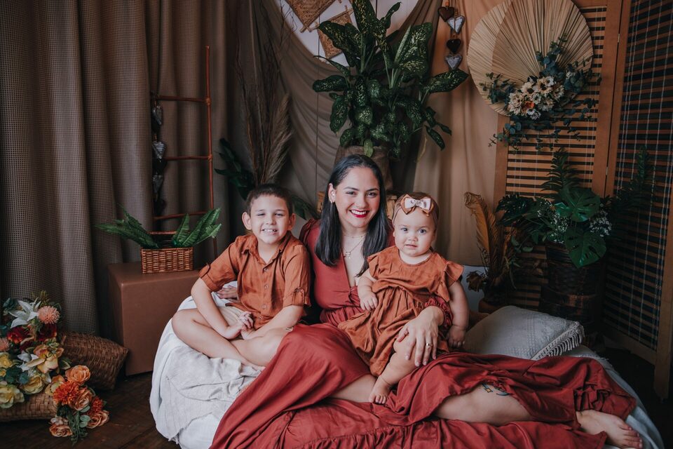 Isabella, Guilherme e Heloisa