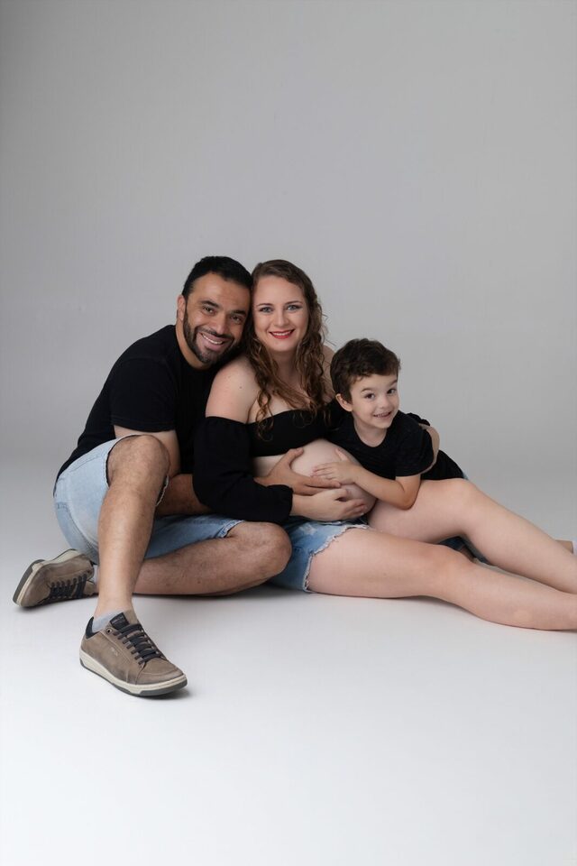 Gestante Amanda, Ronan e Ícaro