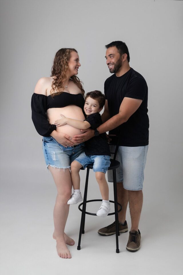Gestante Amanda, Ronan e Ícaro